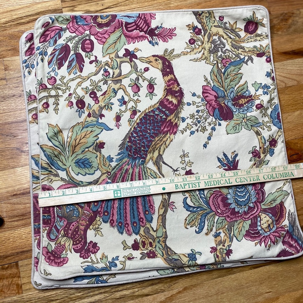 ❌SOLD❌Pottery Barn bird peacock pillow covers - Picture 9 of 13